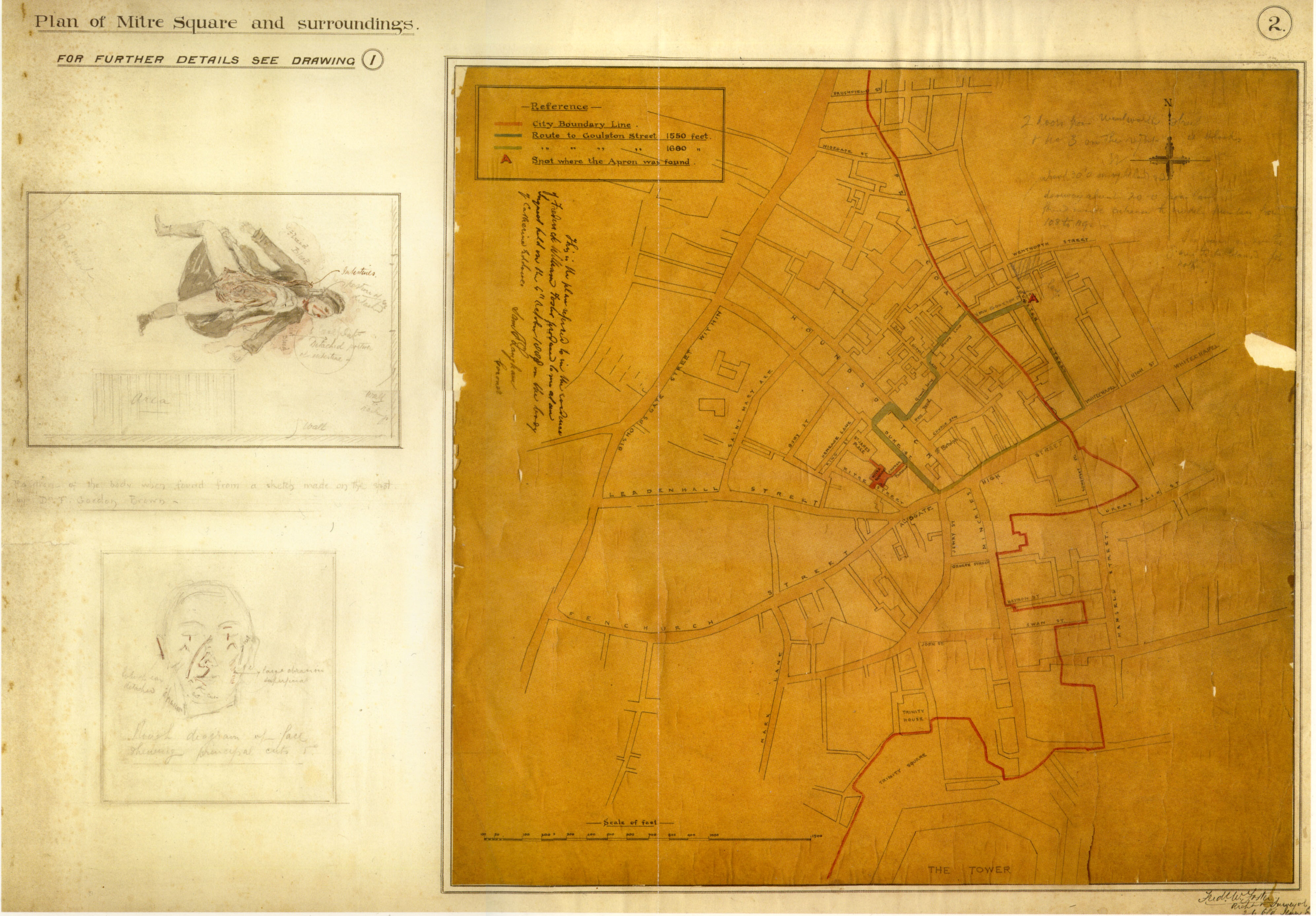 Catherine Eddowes - Plan of Mitre Square 2