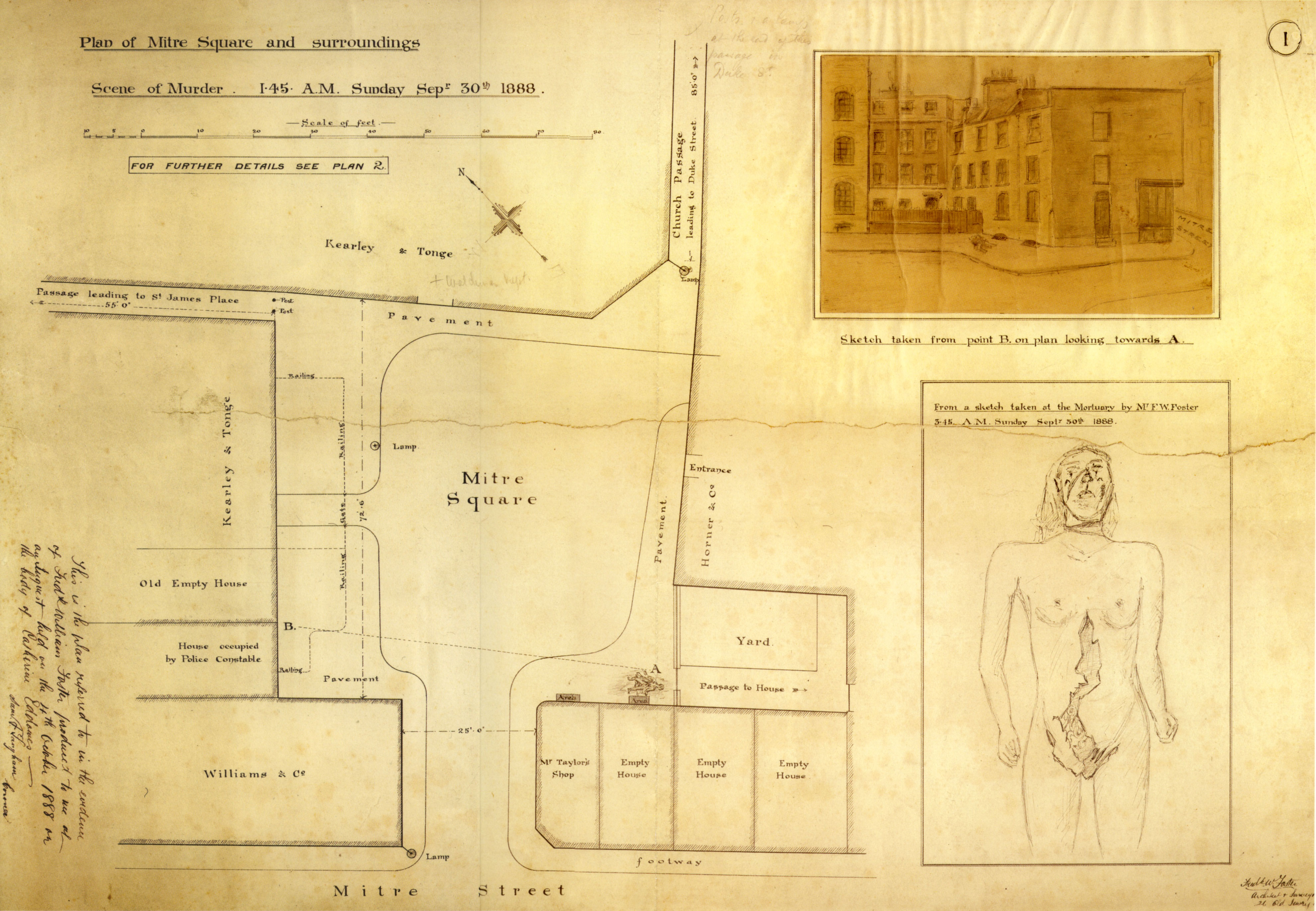 Catherine Eddowes - Plan of Mitre Square